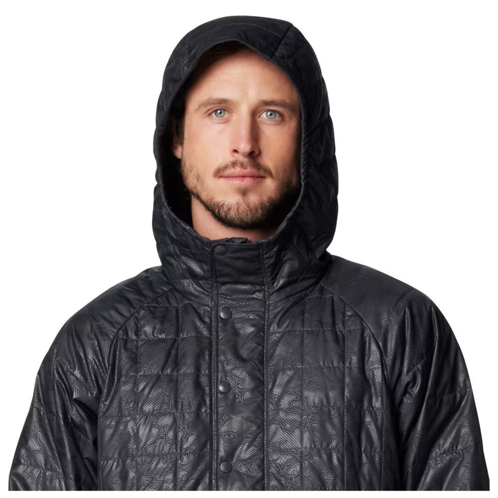 Columbia Men’s Hooded Insulated Jacket – Black Quilted Packable NWT